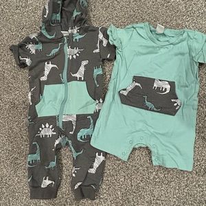 Two piece dinosaur matching set